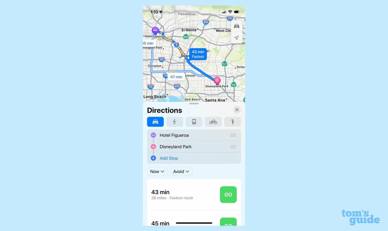 οδηγίες με νέο σημείο εκκίνησης αντί για χρήση της τρέχουσας τοποθεσίας
