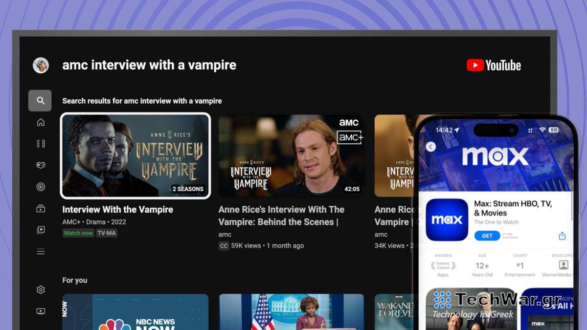 YouTube and Max primetime channel