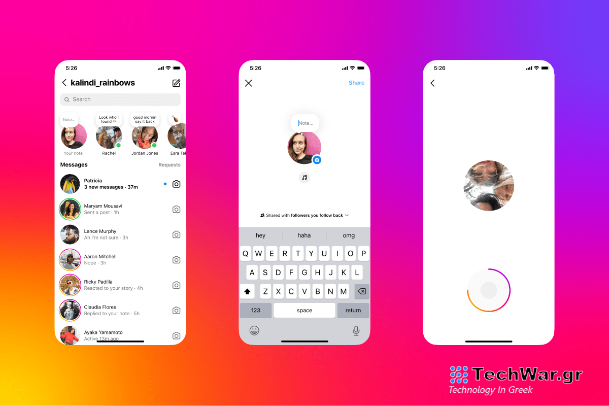 Οι Σημειώσεις Instagram μπορούν πλέον να περιλαμβάνουν βίντεο επαναφοράς δύο δευτερολέπτων