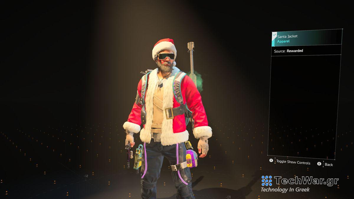 The Santa Jacket apparel item in The Division 2