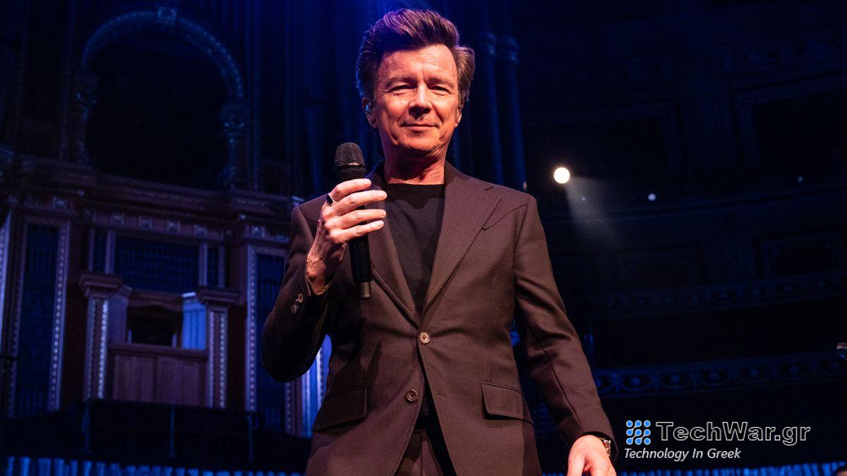 Rick Astley with microphone ahead of his Rocks New Year’s Eve special