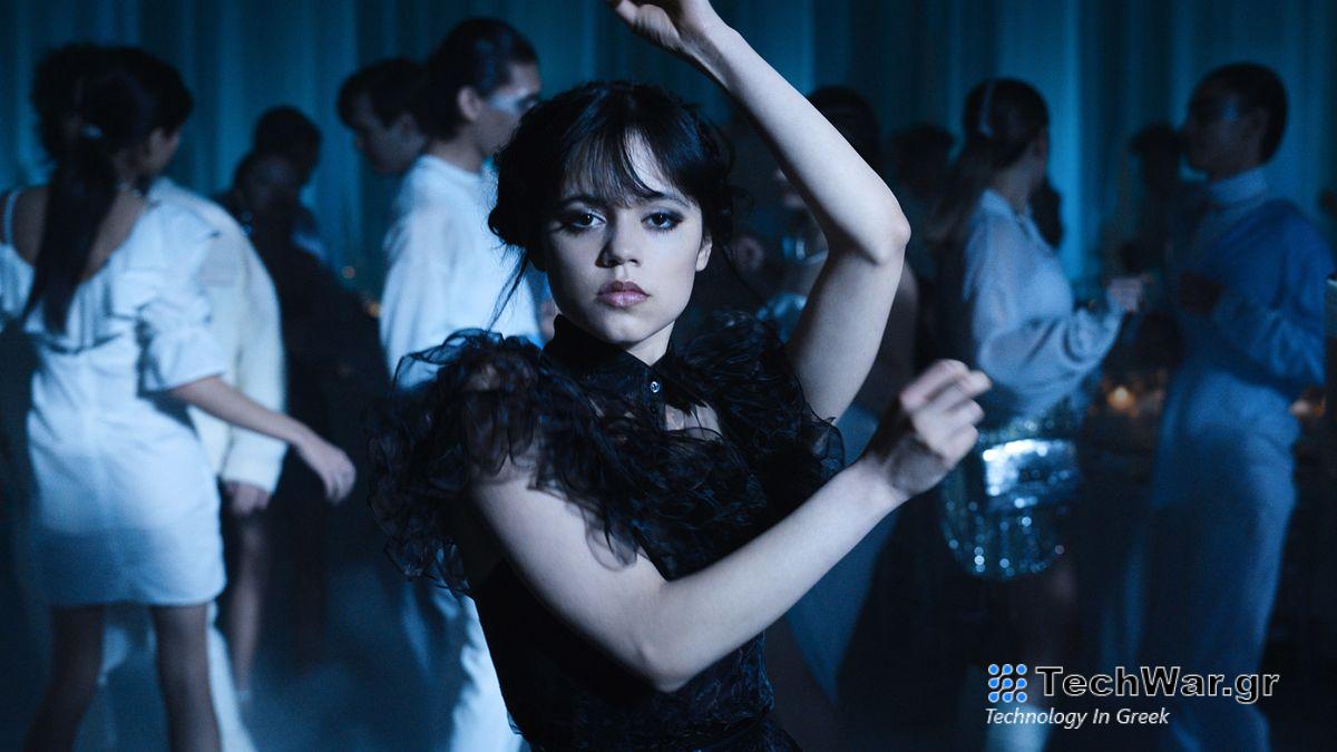 Wednesday Addams holds a dance pose as she stares directly into the camera in season 1, the precursor to Wednesday season 2