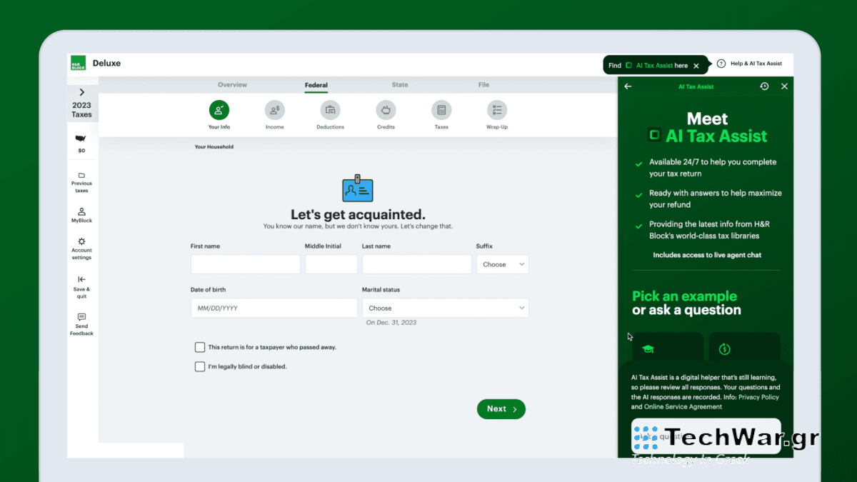 Το H&R Block έχει τώρα ένα chatbot AI που απαντά σε συγκεχυμένες φορολογικές ερωτήσεις