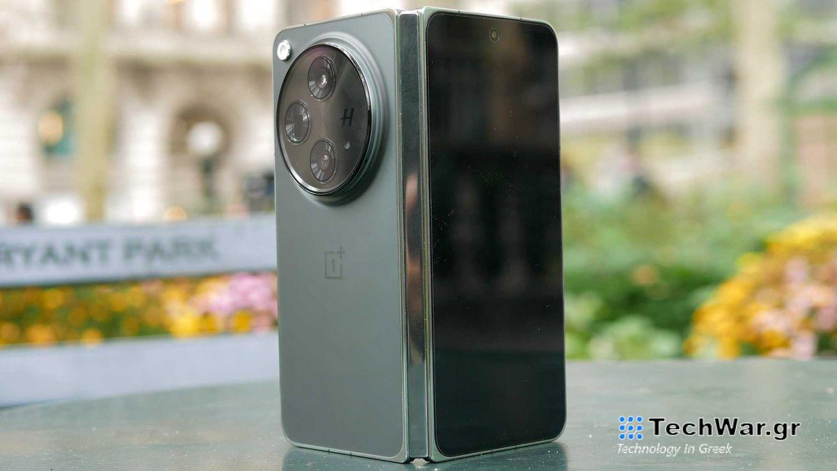 OnePlus Open held in the hand.