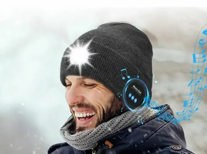 Μουσικό... σκουφί το οποίο έχει και ενσωματωμένο φακό! Δικό σας με μόλις 13,5€!!!