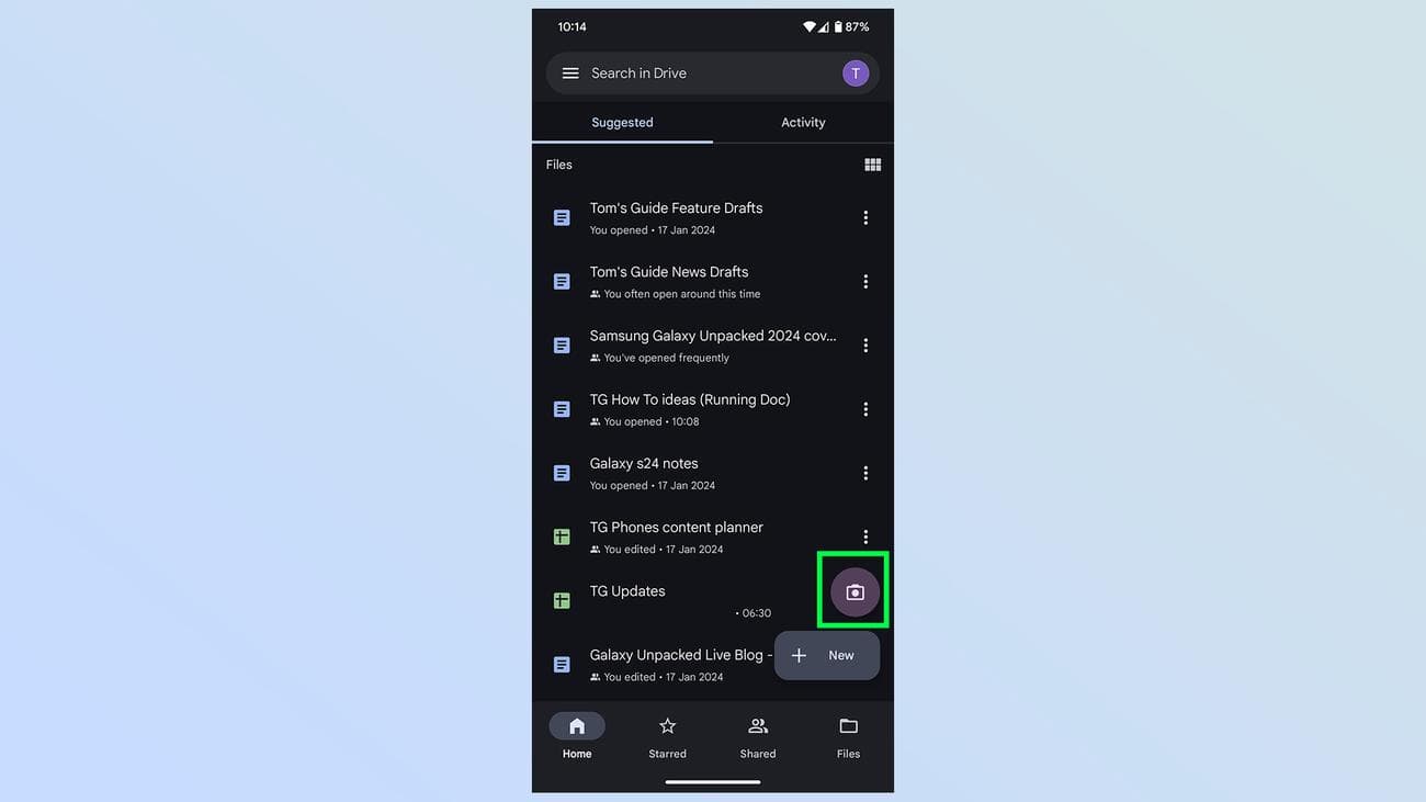 πώς να χρησιμοποιήσετε τον σαρωτή εγγράφων στην εφαρμογή google drive