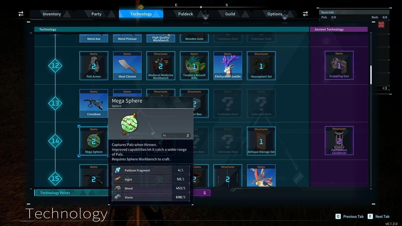 Δημιουργήστε καλύτερα είδη Pal Spheres για να βελτιώσετε τις πιθανότητές σας να συλλάβετε πιο δυνατούς φίλους. 