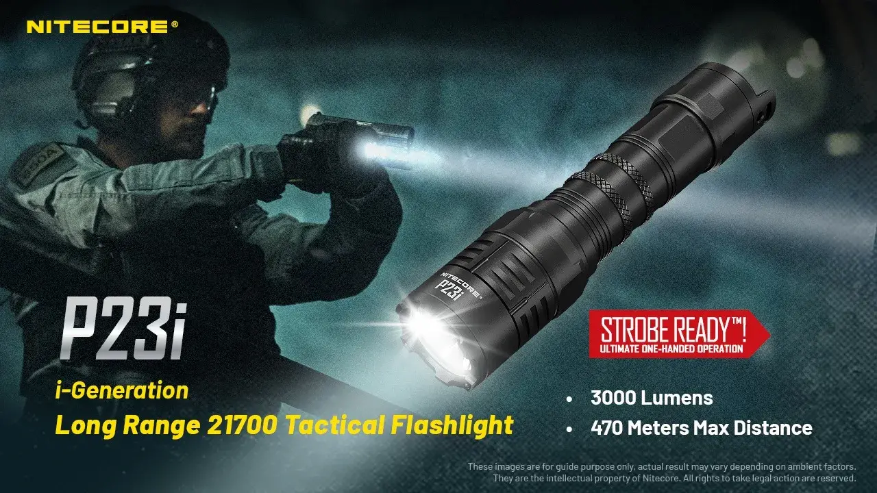 NITECORE P23i : Ένας φανταστικός τακτικός φακός, με 3000lumens και ενσωματωμένη επαναφορτιζόμενη μπαταρία 5.000mAh!
