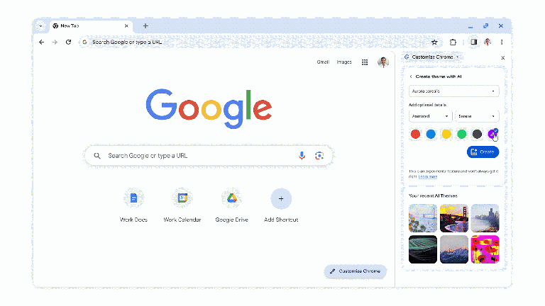 Το Google Chrome αποκτά περισσότερες δυνατότητες AI — ορίστε τι νέο υπάρχει - Chrome Gen AI Create Themes Inline - TechWar.GR