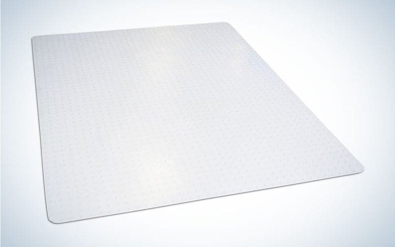 The clear Dimex Office Chair Mat on a plain background