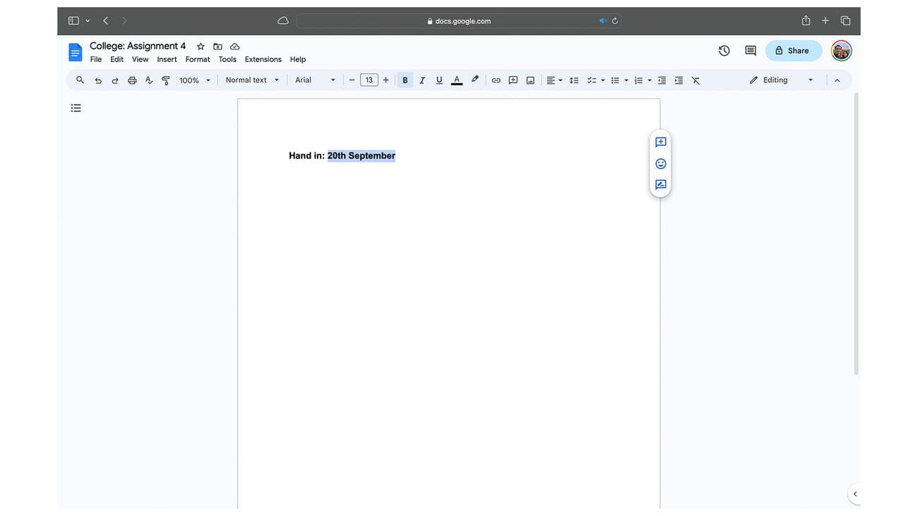 Έγγραφα Google σε MacBook Pro