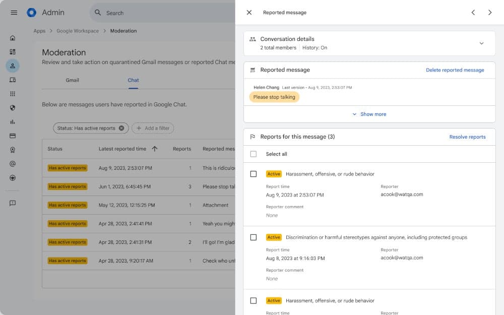 Το Google Chat αποκτά ένα νέο εργαλείο εποπτείας