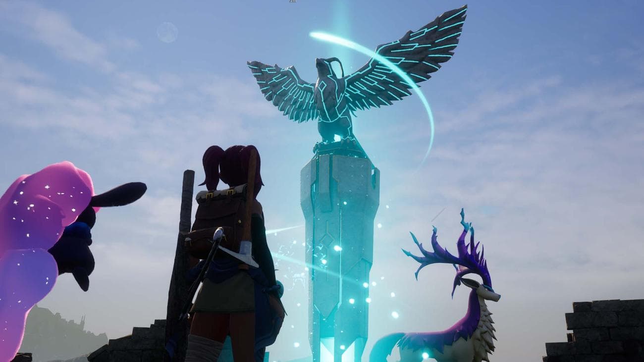 Άγαλμα γρήγορου ταξιδιού Palworld.