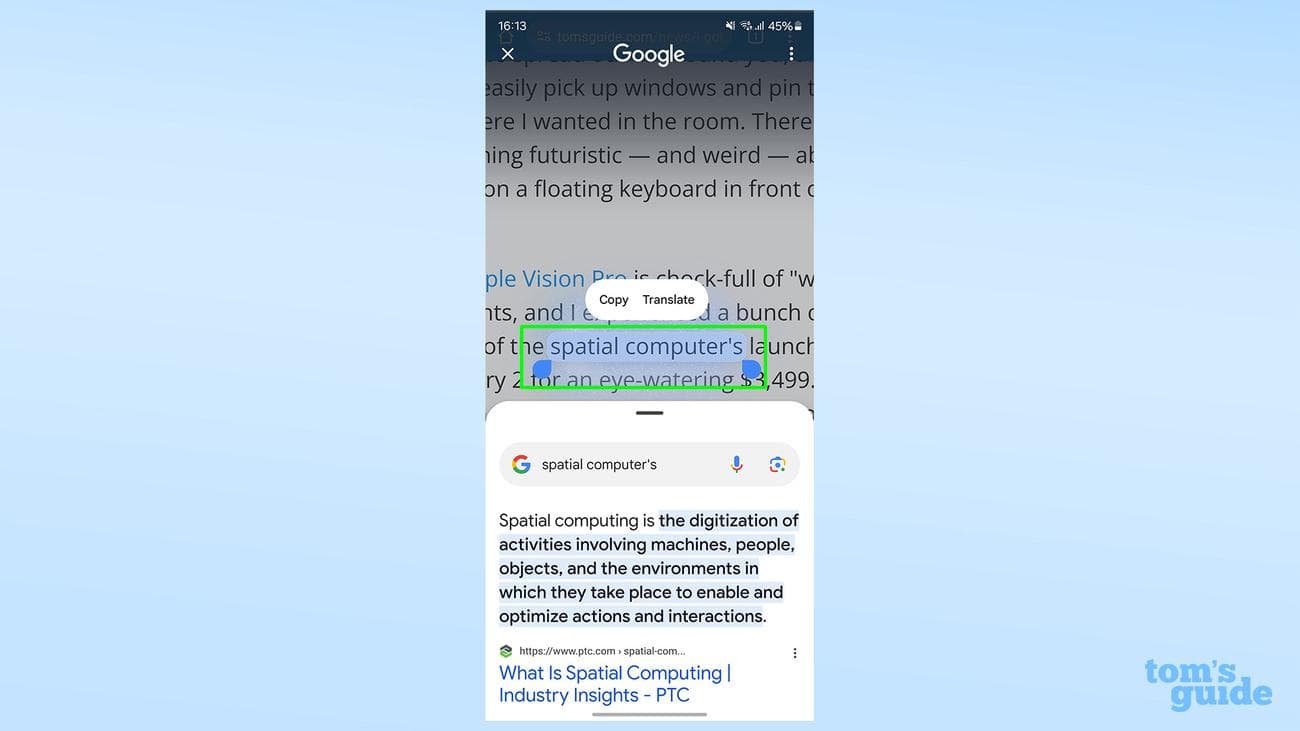 Κύκλος για αναζήτηση στο Samsung Galaxy S24 Ultra