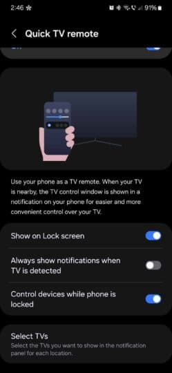 Ελέγξτε τις τηλεοράσεις Samsung από την οθόνη κλειδώματος του τηλεφώνου Galaxy σας, Ελέγξτε τις τηλεοράσεις Samsung από την οθόνη κλειδώματος του τηλεφώνου Galaxy σας, TechWar.GR