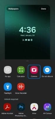 Προσαρμόστε τις συντομεύσεις εφαρμογών οθόνης κλειδώματος στο Samsung One UI - Screenshot 20240124 163633 Wallpaper and style - TechWar.GR