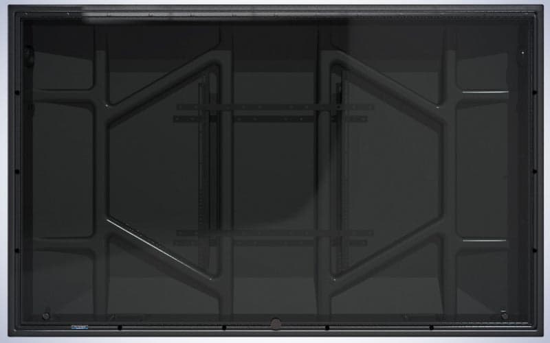 Το περίβλημα TV Shield Anti-Glare Outdoor TV με δύο ανεμιστήρες σε απλό λευκό φόντο.