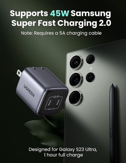 Φορτιστές USB-C 25W και 45W για Galaxy S24, Plus, Ultra - UGREEN Nexode 2 - TechWar.GR