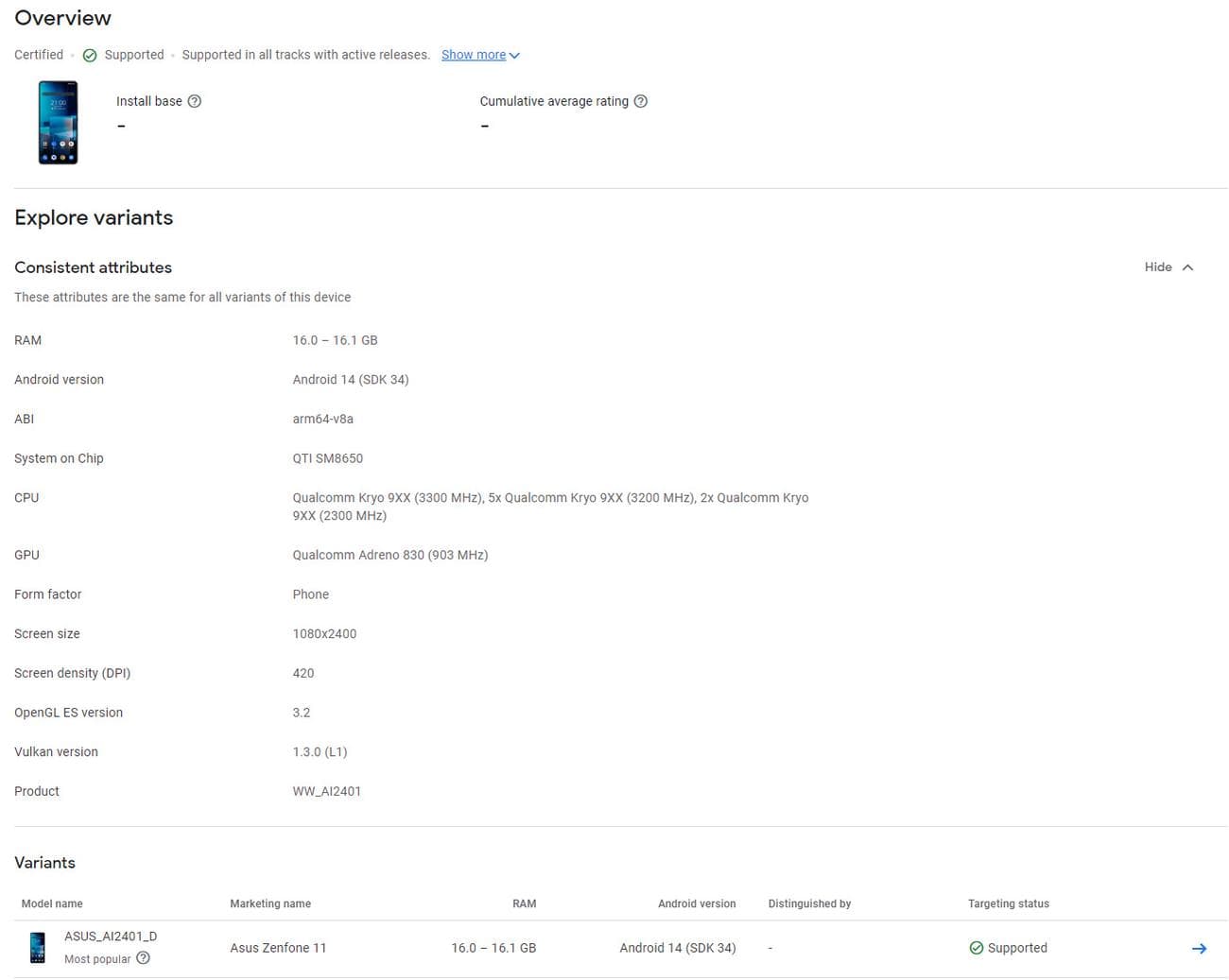 Επιφάνειες Asus Zenfone 11 με κεντρική εγκοπή selfie - asus zenfone 11 google console 2 - TechWar.GR