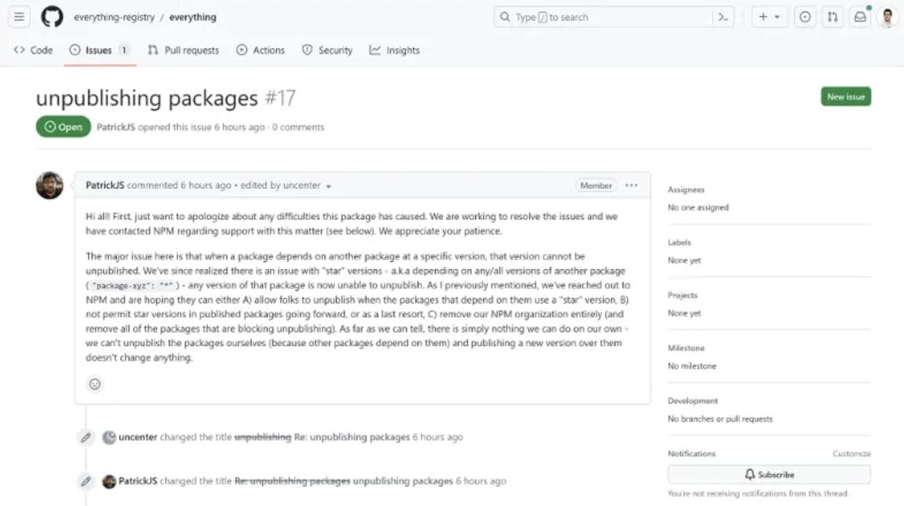 ο συγγραφέας ζητά συγγνώμη