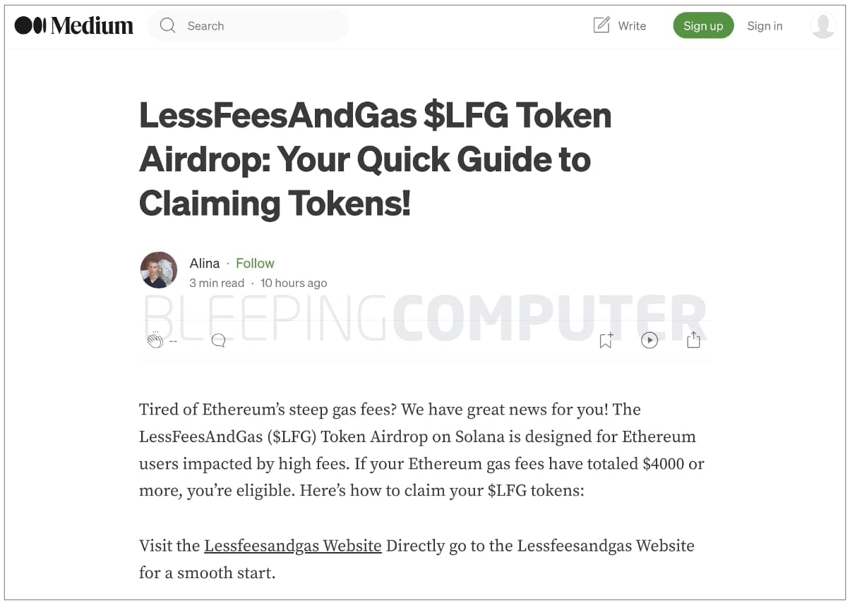 Ο ιδρυτής του πορτοφολιού Crypto χάνει 125.000 $ σε ψεύτικο ιστότοπο airdrop, Ο ιδρυτής του πορτοφολιού Crypto χάνει 125.000 $ σε ψεύτικο ιστότοπο airdrop, TechWar.GR