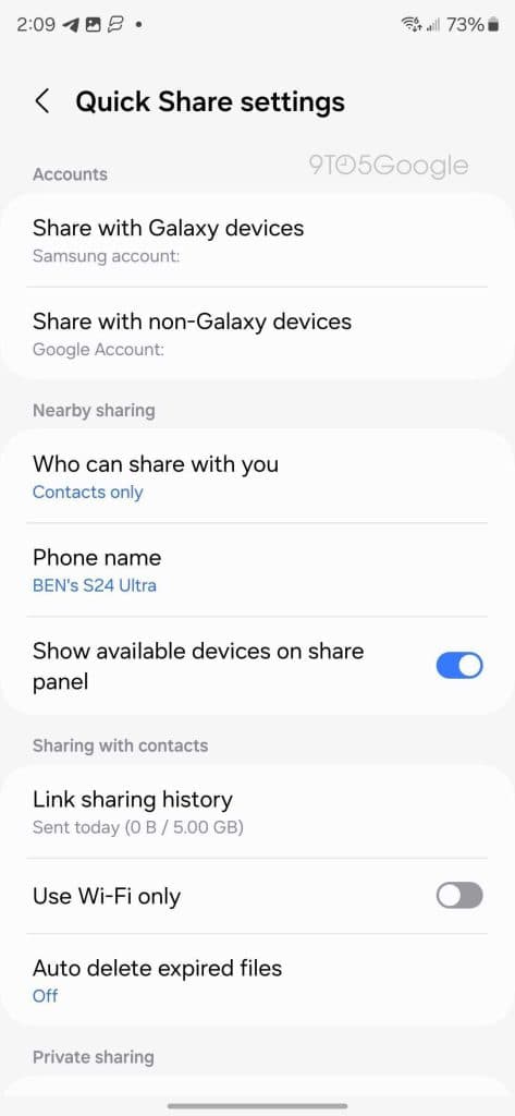 Το Galaxy S24 λαμβάνει από προεπιλογή νέο Quick Share with Nearby Share, Το Galaxy S24 λαμβάνει από προεπιλογή νέο Quick Share with Nearby Share, TechWar.GR