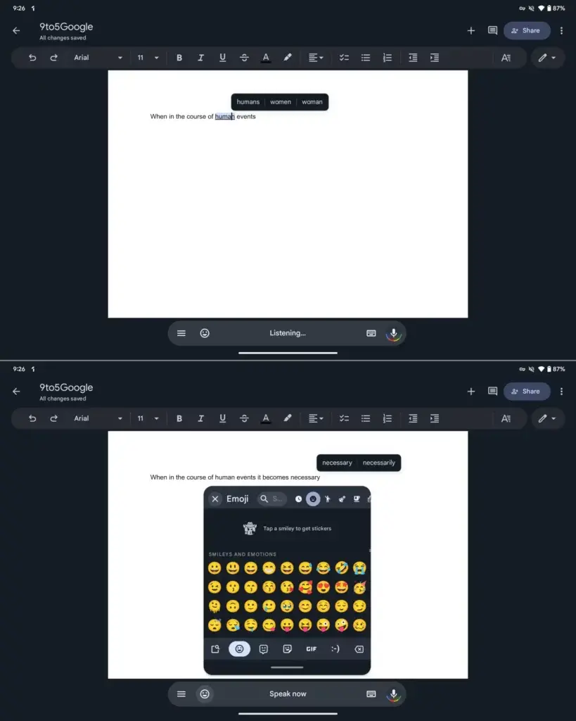 Τώρα το tablet Pixel αποκτά μια γραμμή εργαλείων φωνητικής πληκτρολόγησης βοηθού: Google - gboard assistant toolbar 2 - TechWar.GR