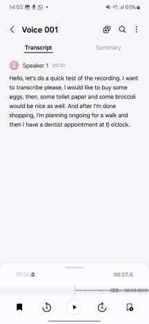 Voice Recorder AI - One UI 6.1 review