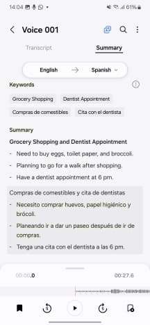Voice Recorder AI - One UI 6.1 review