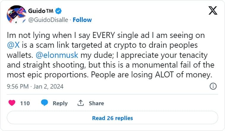 X χρήστες έχουν βαρεθεί με τη συνεχή ροή κακόβουλων διαφημίσεων κρυπτογράφησης, X χρήστες έχουν βαρεθεί με τη συνεχή ροή κακόβουλων διαφημίσεων κρυπτογράφησης, TechWar.GR