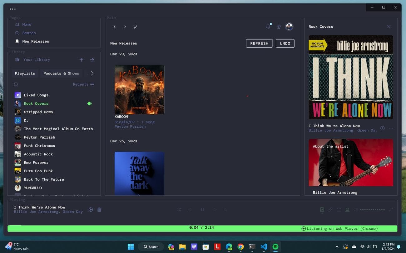 Πώς άρτισα την εφαρμογή Spotify Windows με ένα προσαρμοσμένο θέμα και επεκτάσεις χρησιμοποιώντας το τερματικό (και μπορείτε επίσης), Πώς άρτισα την εφαρμογή Spotify Windows με ένα προσαρμοσμένο θέμα και επεκτάσεις χρησιμοποιώντας το τερματικό (και μπορείτε επίσης), TechWar.GR