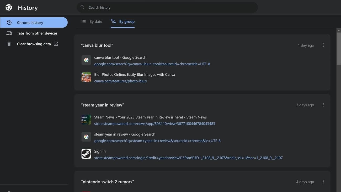 Ελέγξτε το ιστορικό περιήγησής σας