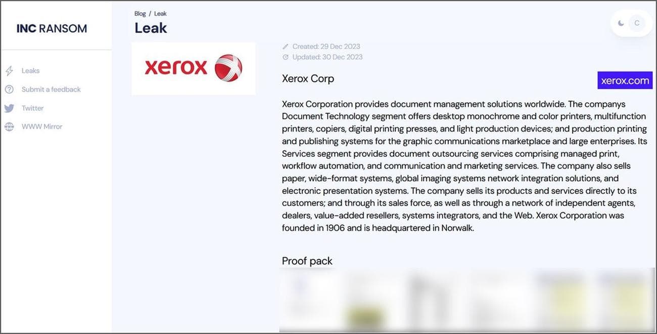 Η Xerox λέει ότι η θυγατρική XBS US υπέστη παραβίαση μετά τη διαρροή δεδομένων από συμμορία ransomware, Η Xerox λέει ότι η θυγατρική XBS US υπέστη παραβίαση μετά τη διαρροή δεδομένων από συμμορία ransomware, TechWar.GR