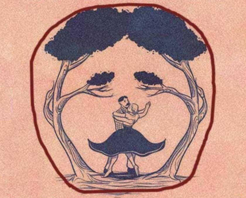 Τεστ προσωπικότητας Οπτική ψευδαίσθηση άνδρας με μουστάκι