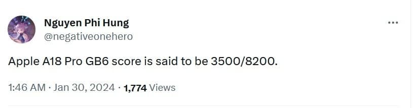 Rumored A18 Pro Geekbench 6 score - Το Rumored score Geekbench για το A18 Pro είναι ακριβώς αυτό που θα περίμενες