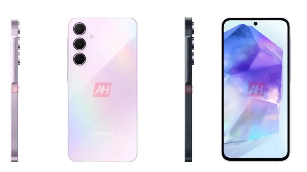 Τα επίσημα render του Galaxy A55 παρουσιάζουν τον κομψό μεταλλικό του σκελετό και τις εντυπωσιακές χρωματικές παραλλαγές του., Τα επίσημα render του Galaxy A55 παρουσιάζουν τον κομψό μεταλλικό του σκελετό και τις εντυπωσιακές χρωματικές παραλλαγές του., TechWar.GR
