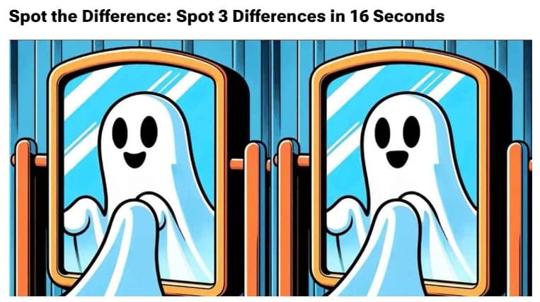 Μπορείτε να βρείτε τις 3 διαφορές στις εικόνες με το φάντασμα σε 16 δευτερόλεπτα; / FOXreport.gr, Μπορείτε να βρείτε τις 3 διαφορές στις εικόνες με το φάντασμα σε 16 δευτερόλεπτα;, TechWar.GR