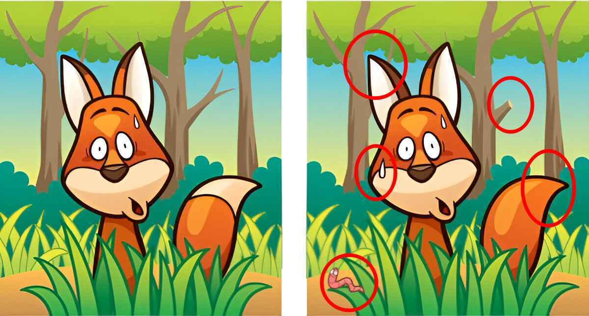 Τεστ Παρατηρητικότητας διαφορές αλεπού λύση