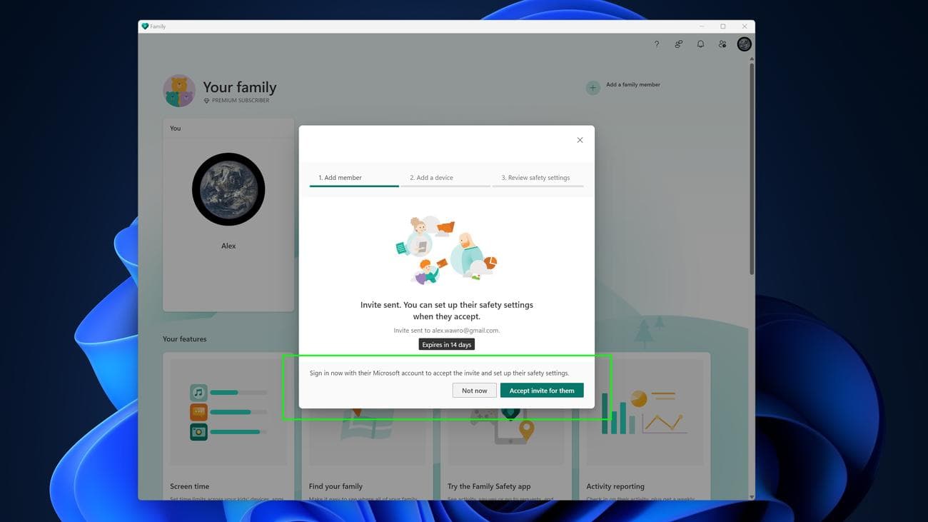 Πώς να ρυθμίσετε τους γονικούς ελέγχους σε έναν υπολογιστή Windows 11 βήμα 5
