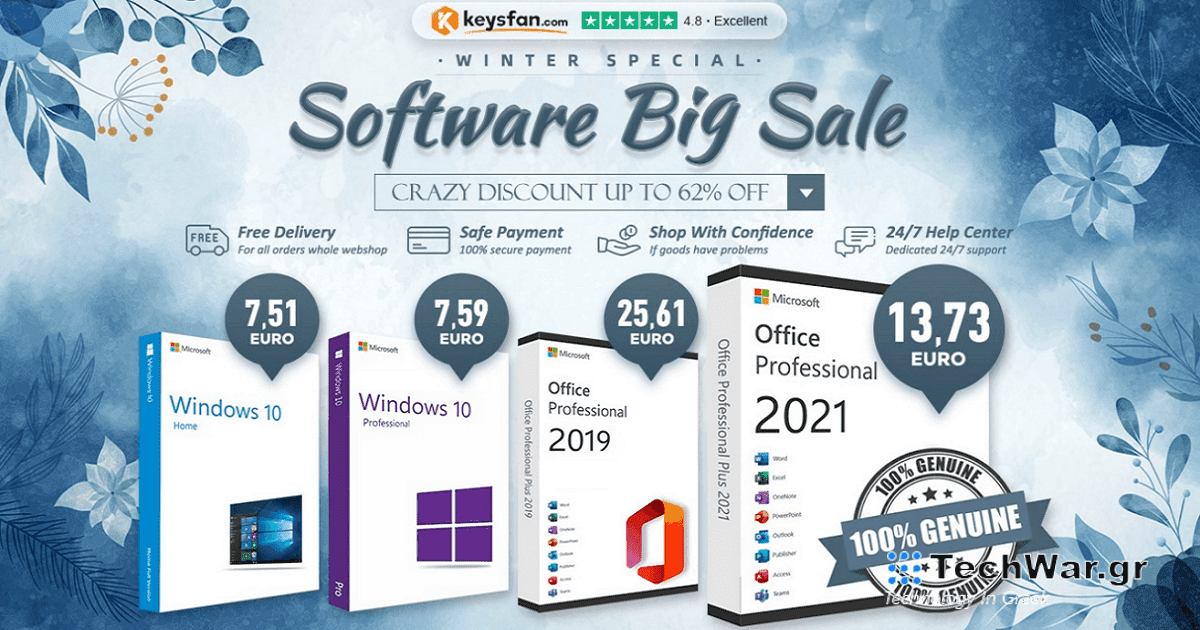 Άδειες Lifetime Office με έκπτωση 62%.
