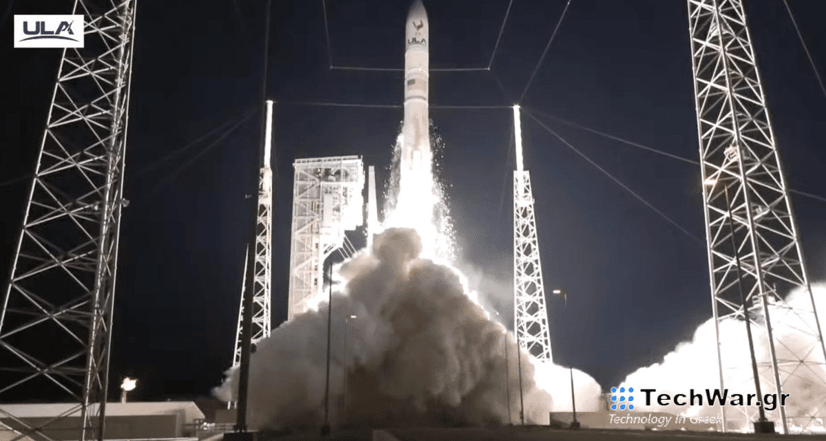 Αστρομποτικό προσεδάφιο καθ' οδόν προς το φεγγάρι με την ιστορική πτήση του ULA
