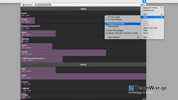 A screenshot of the Time Sink App from the Mac App Store