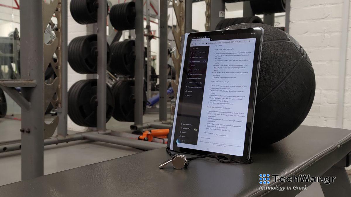 ChatGPT on Samsung tablet