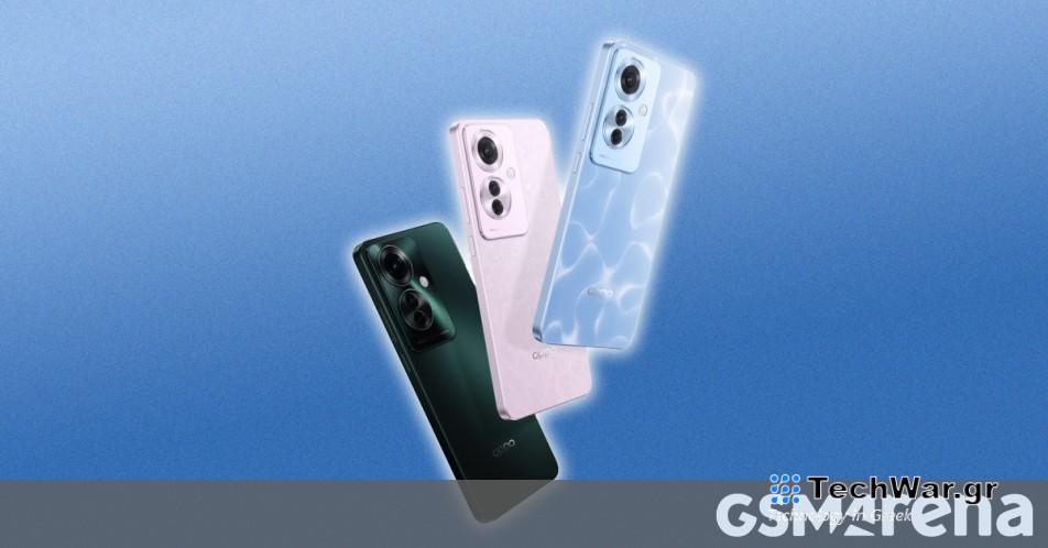 Διαρροή κλειδιών Oppo Reno 11F 5G και σχεδιασμού