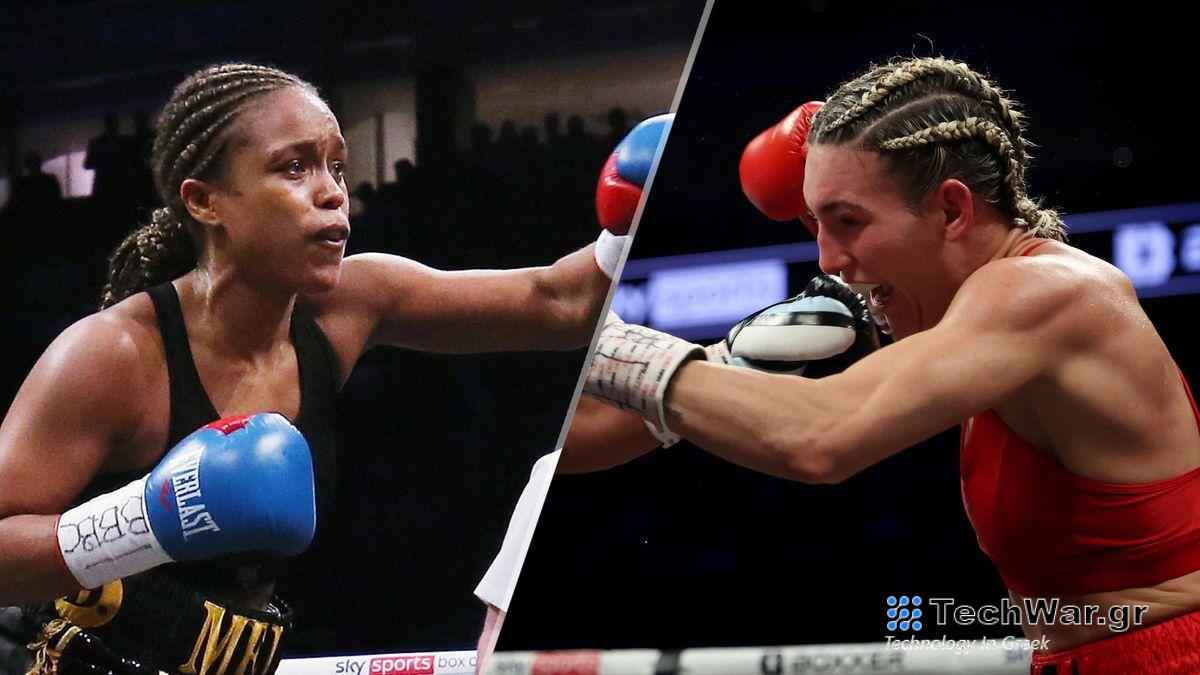 Composite image of Mikaela Mayer (R) and Natasha Jonas (L) ahead of the Jonas vs Mayer live stream