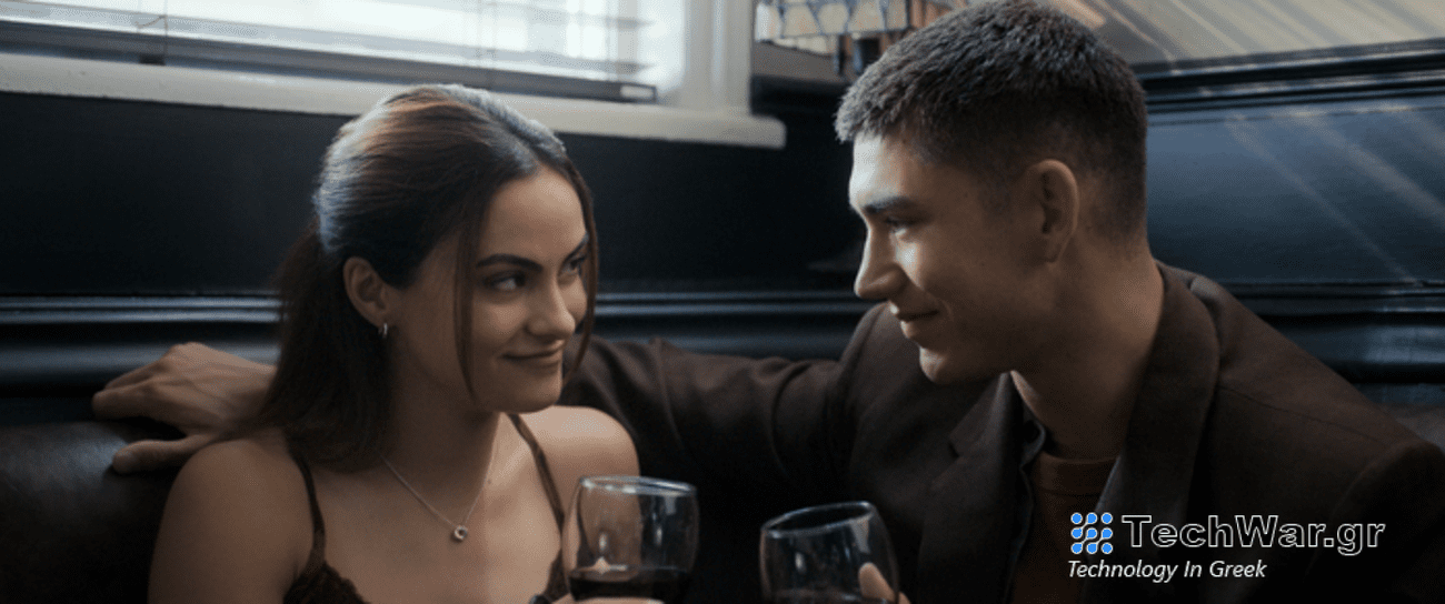 Ana (Camila Mendes) and William (Archie Renaux) in UPGRADED