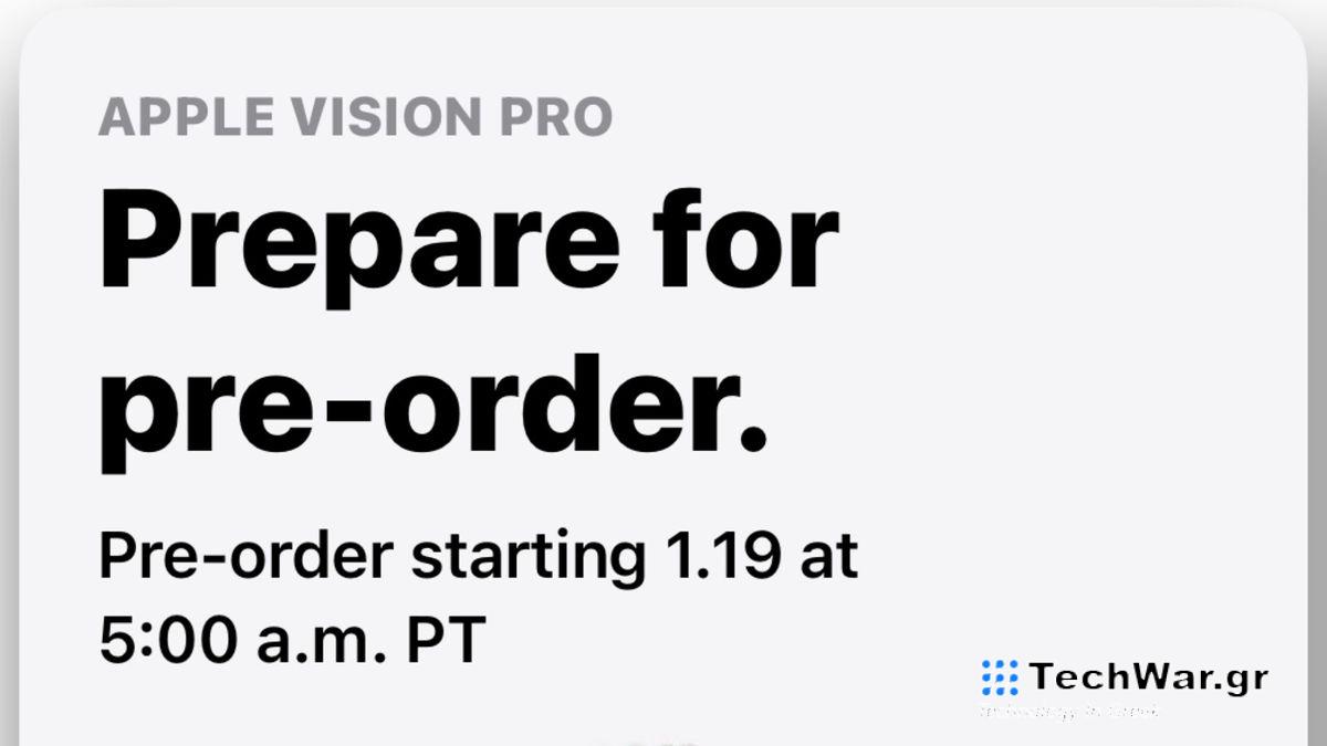 Apple Vision Pro preorder