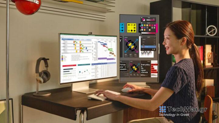 Samsung ViewFinity S9 5K Monitor Pivot