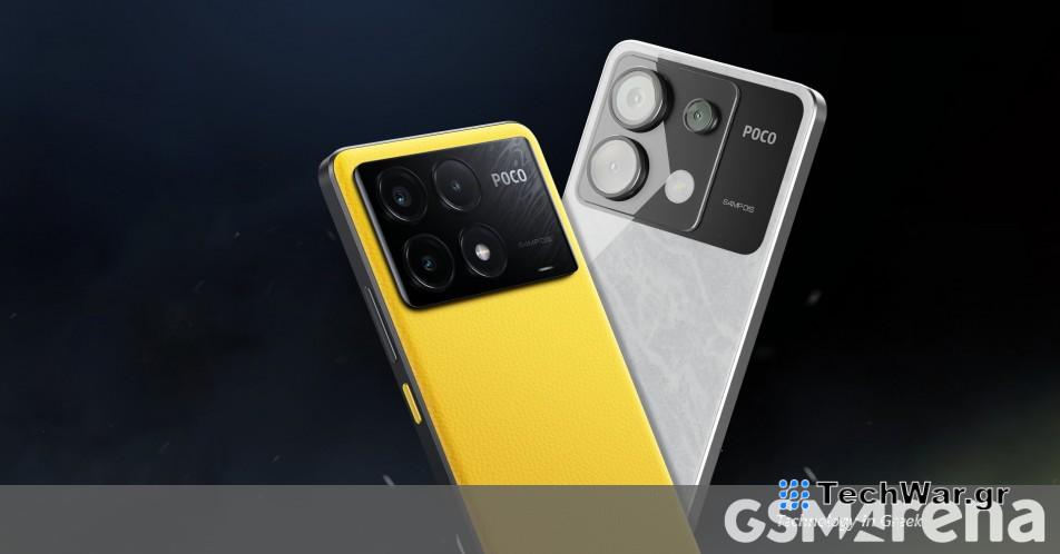 Τα Poco X6 και X6 Pro κάνουν το ντεμπούτο τους με ενημερωμένα chipset, φόρτιση 67 W και μεγαλύτερη υποστήριξη λογισμικού