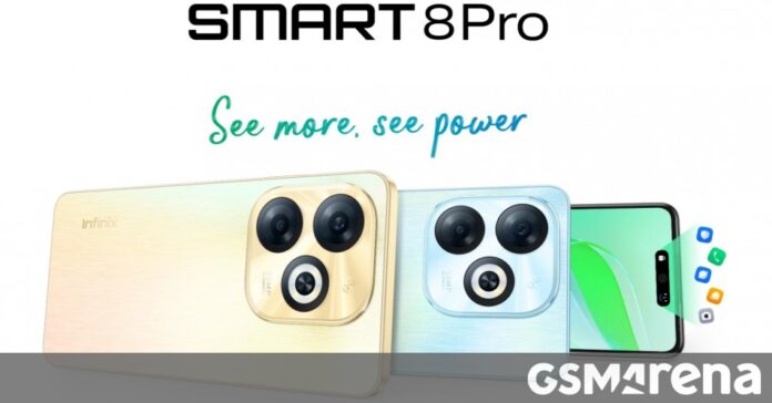 Το Infinix Smart 8 Pro αποκαλύφθηκε με κάμερα 50MP και Το Infinix Smart 8 Pro αποκαλύφθηκε με κάμερα 50MP και μπαταρία 5.000 mAh